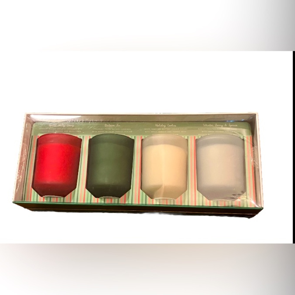 New Sonoma Goods For Life 4 Pack Holiday Scented Candle Gift Set